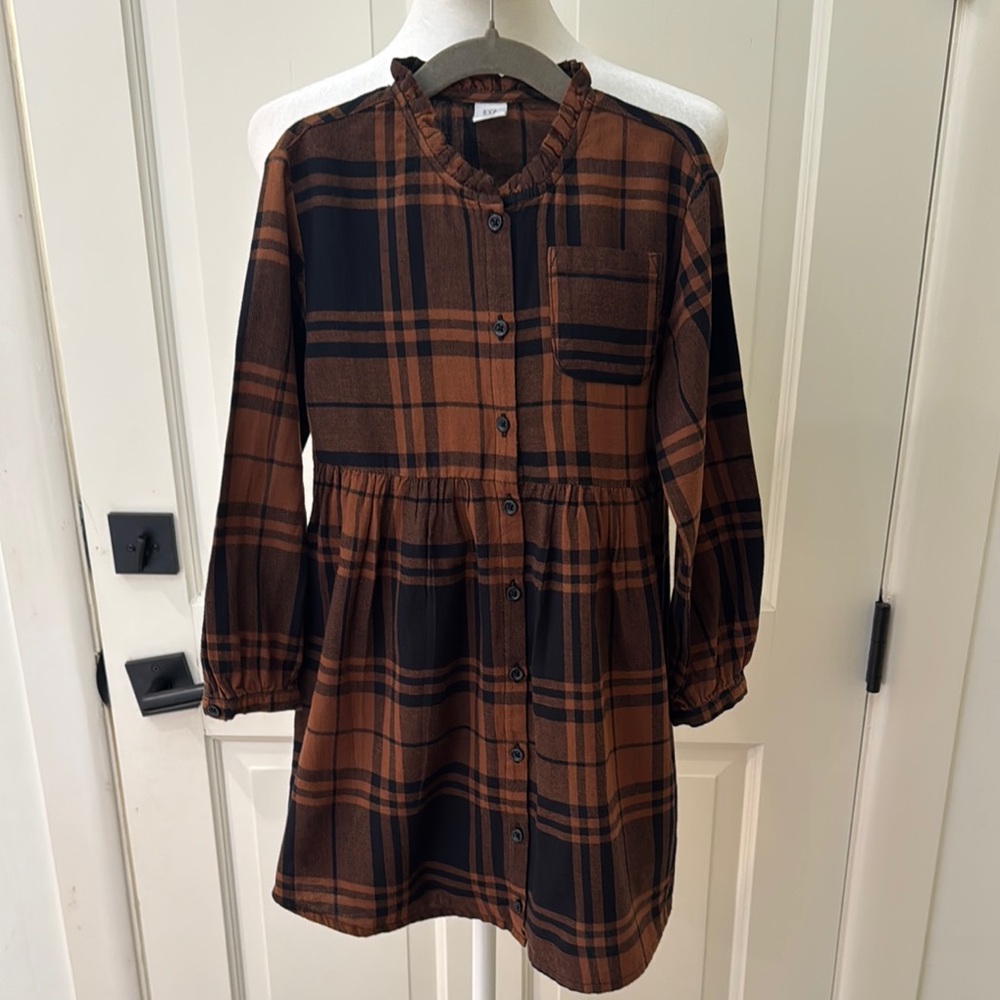 GAP - Toddler Brown and Black Plaid Dress - Worn Once - Size: 5